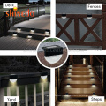 New Solar Step  Waterproof Lights for Outdoor Stairs, Step , Fence, Yard, Patio, and Pathway, Deck Garden RGB Lights